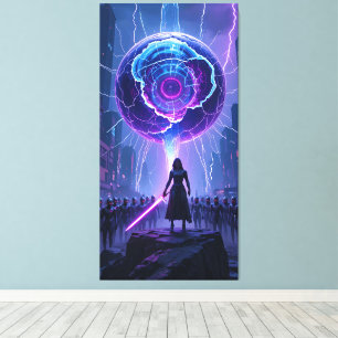 Metamorfosis Sci-Fi Poster – Futuristic Warrior Canvas Print