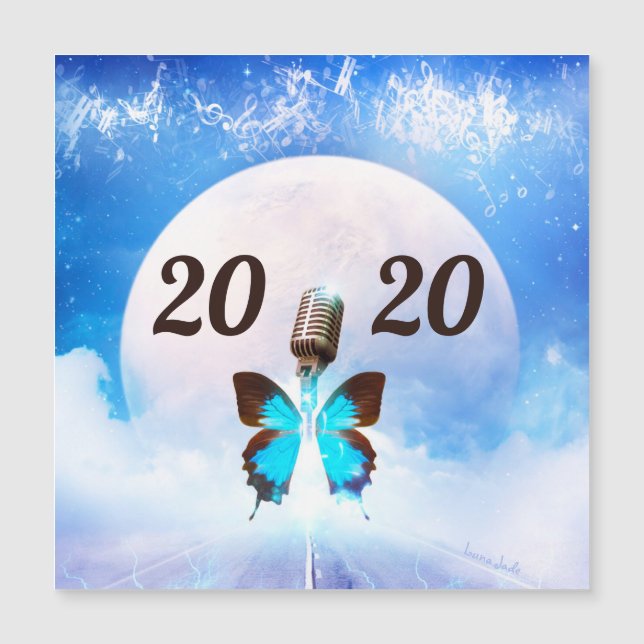 Metamorphic Music Customize New Year Magnetic Card (Front)