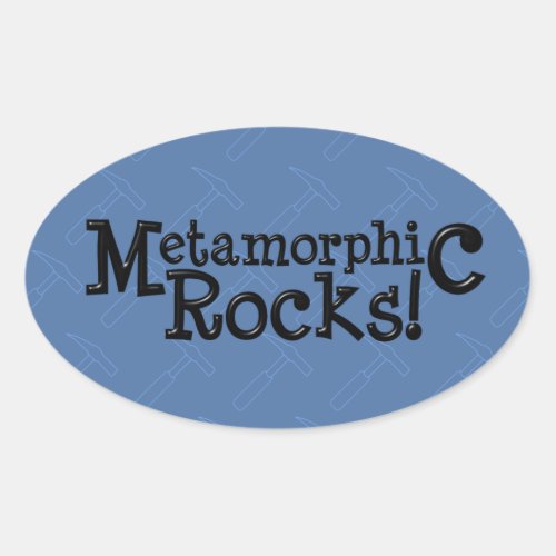 Metamorphic Rocks Oval Sticker