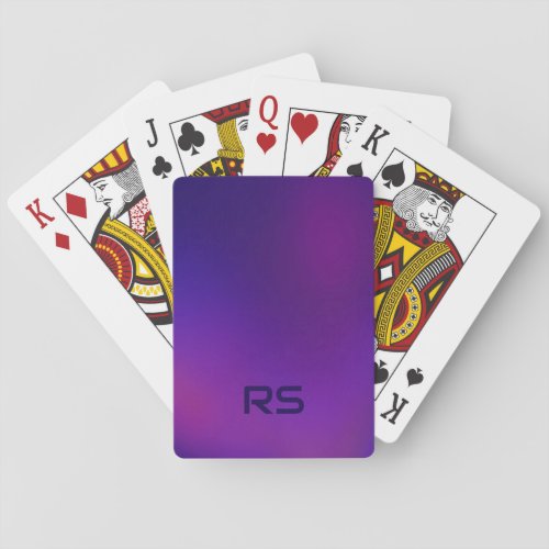 Metamorphosis 1 Purple Blue Elegance Personalized Playing Cards