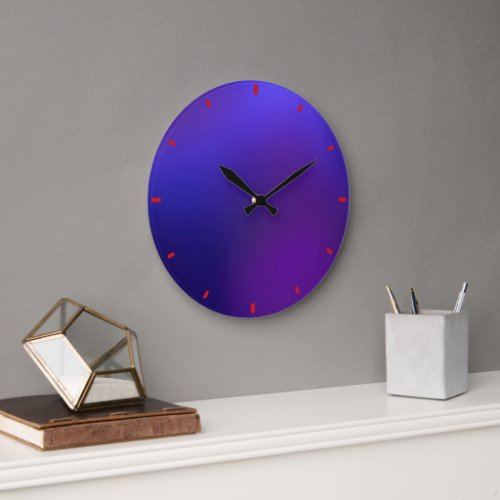 Metamorphosis 2 Purple Blue Elegance  Large Clock