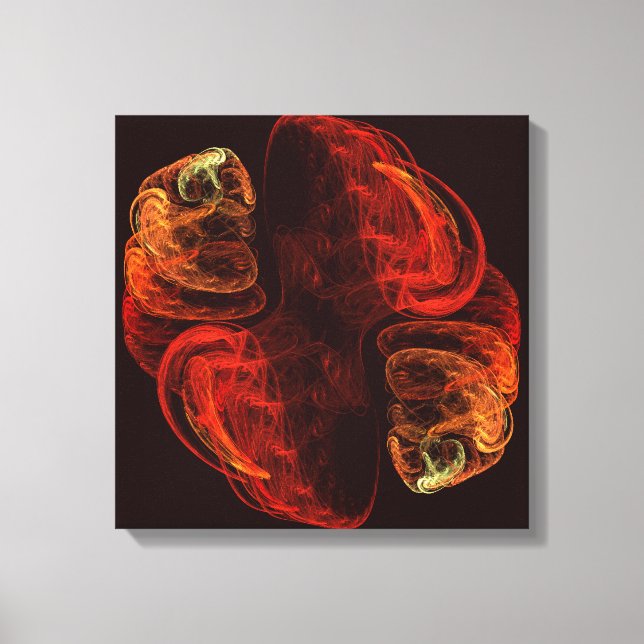 Metamorphosis Energy Modern Abstract Fractal Art Canvas Print (Front)