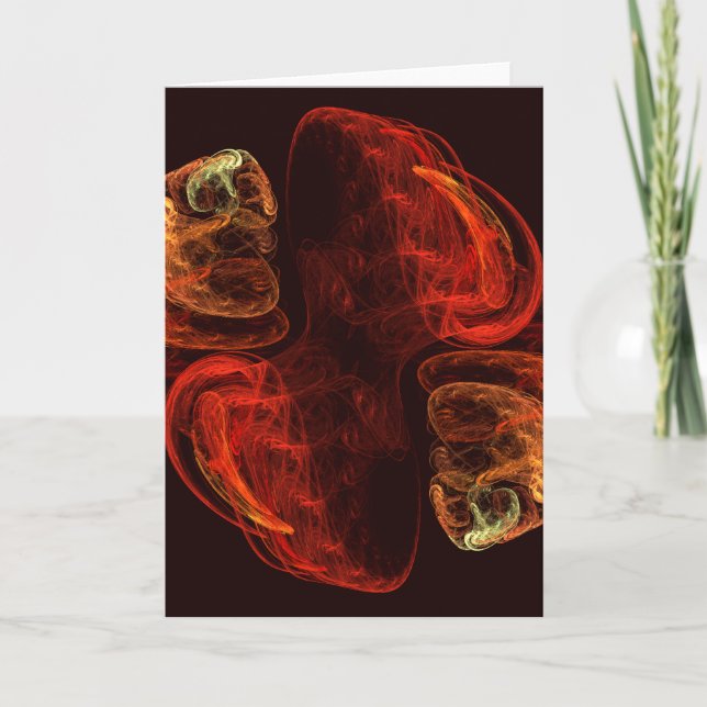 Metamorphosis Energy Modern Abstract Fractal Art Card (Front)