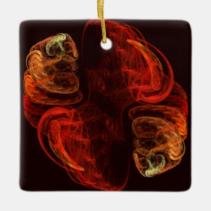 Metamorphosis Energy Modern Abstract Fractal Art Ceramic Ornament