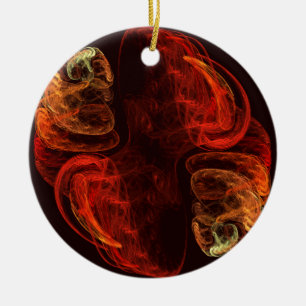 Metamorphosis Energy Modern Abstract Fractal Art Ceramic Ornament