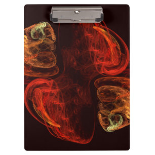 Metamorphosis Energy Modern Abstract Fractal Art Clipboard