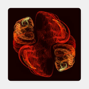Metamorphosis Energy Modern Abstract Fractal Art Coaster Set