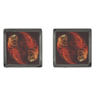 Metamorphosis Energy Modern Abstract Fractal Art Cufflinks