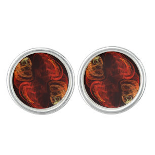 Metamorphosis Energy Modern Abstract Fractal Art Cufflinks