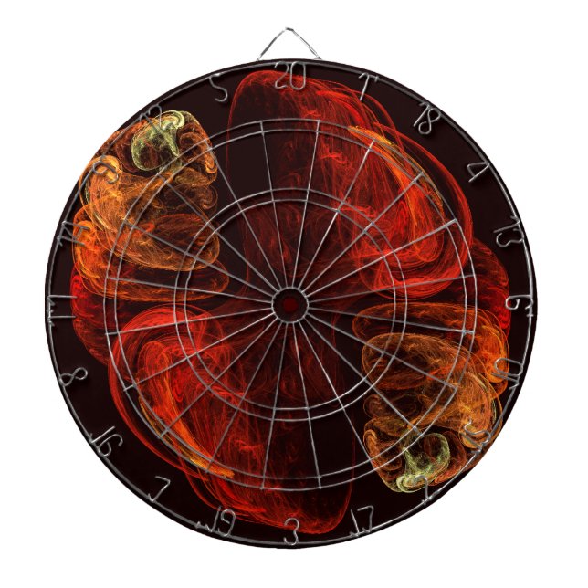 Metamorphosis Energy Modern Abstract Fractal Art Dartboard (Front)