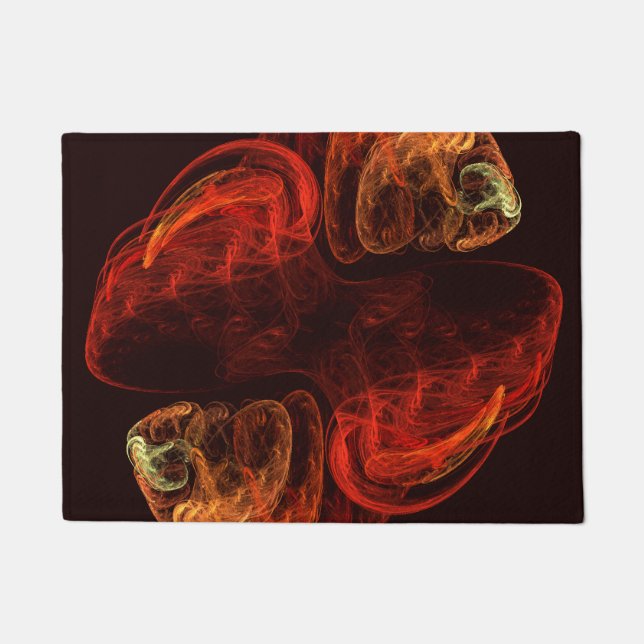 Metamorphosis Energy Modern Abstract Fractal Art Doormat (Front)