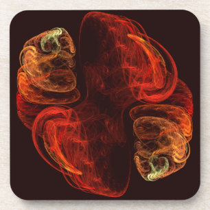 Metamorphosis Energy Modern Abstract Fractal Art Drink Coaster