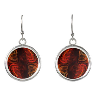 Metamorphosis Energy Modern Abstract Fractal Art Earrings