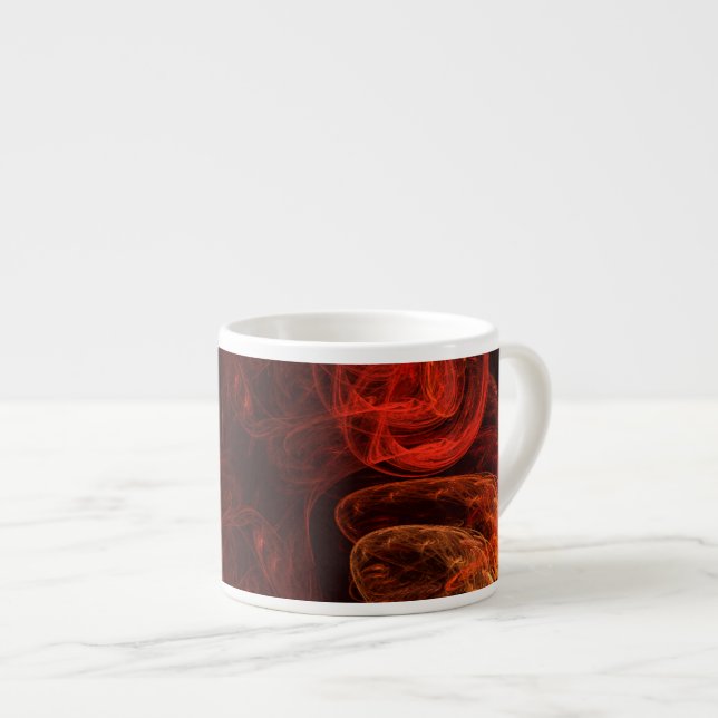 Metamorphosis Energy Modern Abstract Fractal Art Espresso Cup (Front Right)