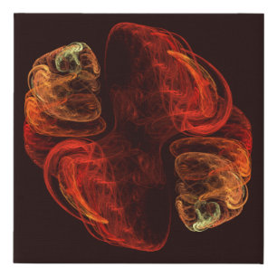 Metamorphosis Energy Modern Abstract Fractal Art Faux Canvas Print