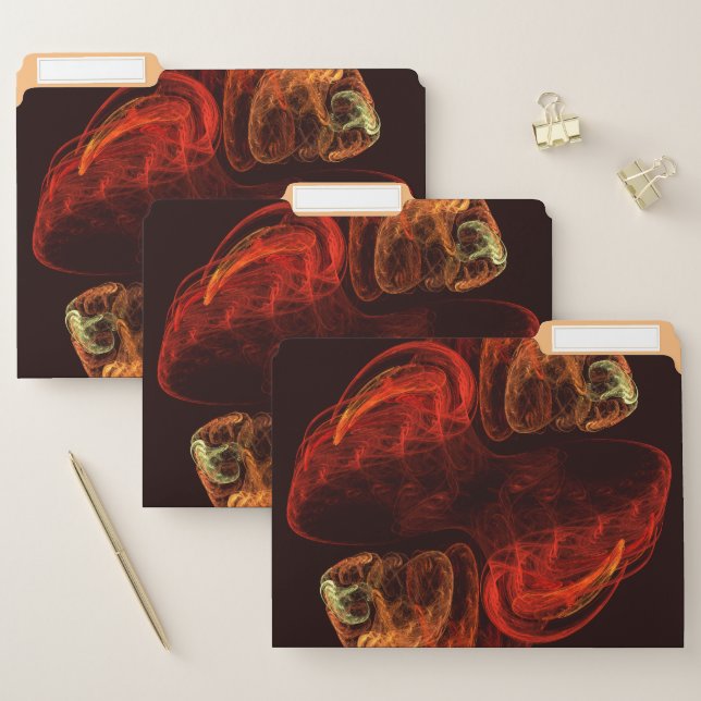 Metamorphosis Energy Modern Abstract Fractal Art File Folder (Set)