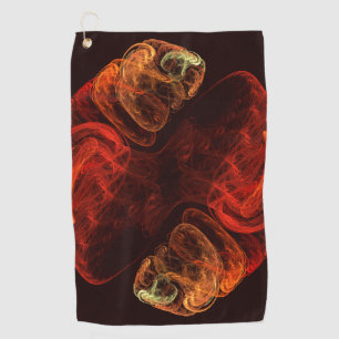 Metamorphosis Energy Modern Abstract Fractal Art Golf Towel