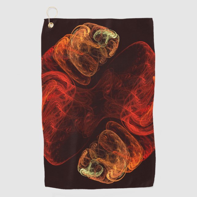 Metamorphosis Energy Modern Abstract Fractal Art Golf Towel (Front)