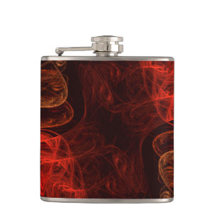 Metamorphosis Energy Modern Abstract Fractal Art Hip Flask