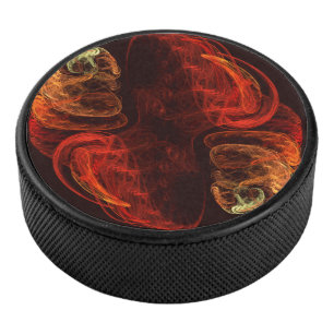 Metamorphosis Energy Modern Abstract Fractal Art Hockey Puck