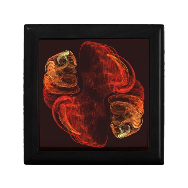 Metamorphosis Energy Modern Abstract Fractal Art Keepsake Box (Front)
