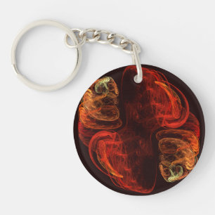 Metamorphosis Energy Modern Abstract Fractal Art Keychain