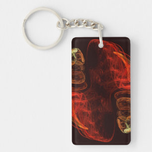 Metamorphosis Energy Modern Abstract Fractal Art Keychain