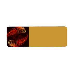 Metamorphosis Energy Modern Abstract Fractal Art Label