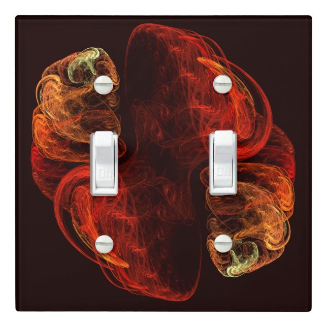 Metamorphosis Energy Modern Abstract Fractal Art Light Switch Cover (In Situ)