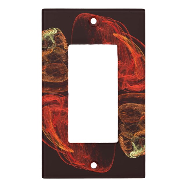 Metamorphosis Energy Modern Abstract Fractal Art Light Switch Cover (Front)