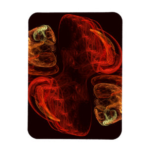 Metamorphosis Energy Modern Abstract Fractal Art Magnet