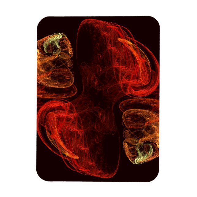 Metamorphosis Energy Modern Abstract Fractal Art Magnet (Vertical)