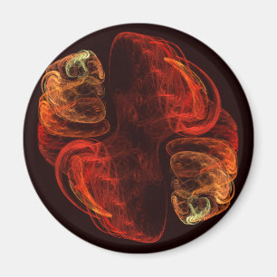 Metamorphosis Energy Modern Abstract Fractal Art Magnet