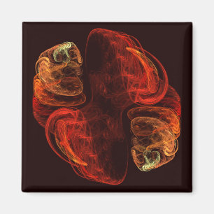 Metamorphosis Energy Modern Abstract Fractal Art Magnet