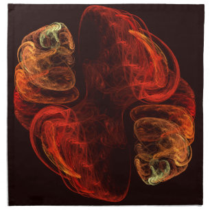 Metamorphosis Energy Modern Abstract Fractal Art Napkin