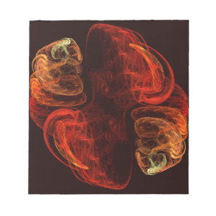 Metamorphosis Energy Modern Abstract Fractal Art Notepad