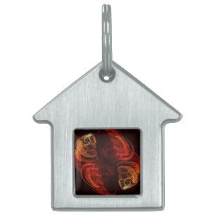 Metamorphosis Energy Modern Abstract Fractal Art Pet Tag