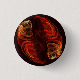 Metamorphosis Energy Modern Abstract Fractal Art Pinback Button