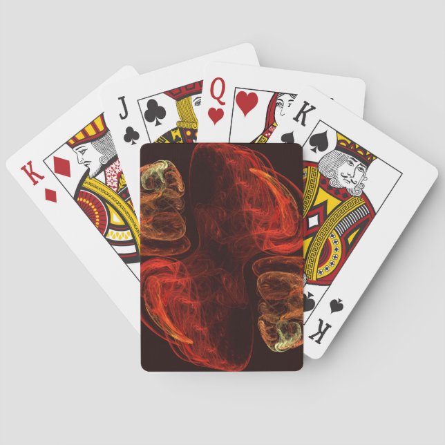 Metamorphosis Energy Modern Abstract Fractal Art Poker Cards (Back)