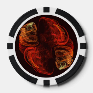 Metamorphosis Energy Modern Abstract Fractal Art Poker Chips