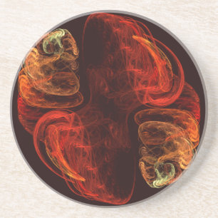 Metamorphosis Energy Modern Abstract Fractal Art Sandstone Coaster