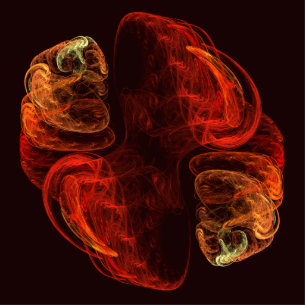 Metamorphosis Energy Modern Abstract Fractal Art Statuette