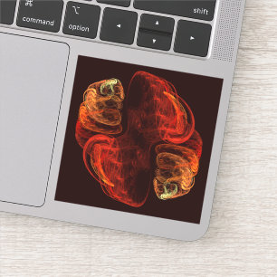 Metamorphosis Energy Modern Abstract Fractal Art Sticker