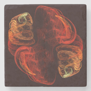 Metamorphosis Energy Modern Abstract Fractal Art Stone Coaster