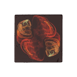 Metamorphosis Energy Modern Abstract Fractal Art Stone Magnet