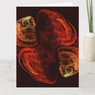 Metamorphosis Energy Modern Abstract Fractal Art Thank You Card