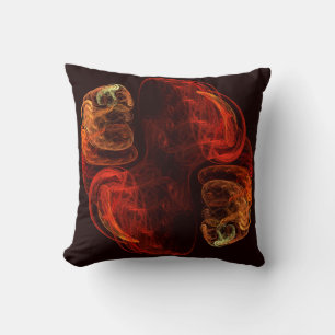 Metamorphosis Energy Modern Abstract Fractal Art Throw Pillow