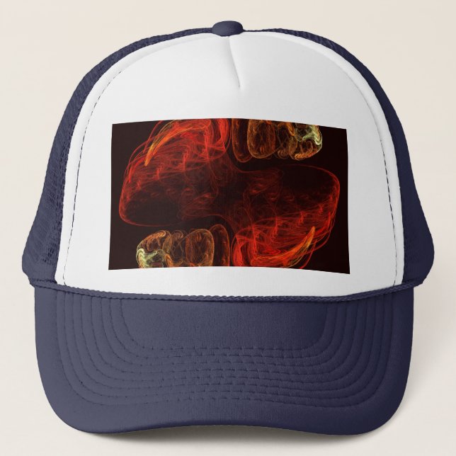 Metamorphosis Energy Modern Abstract Fractal Art Trucker Hat (Front)