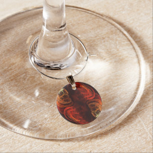 Metamorphosis Energy Modern Abstract Fractal Art Wine Charm