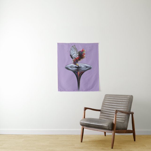 Metamorphosis Inspired Personal Growth Design Tapestry (In Situ)